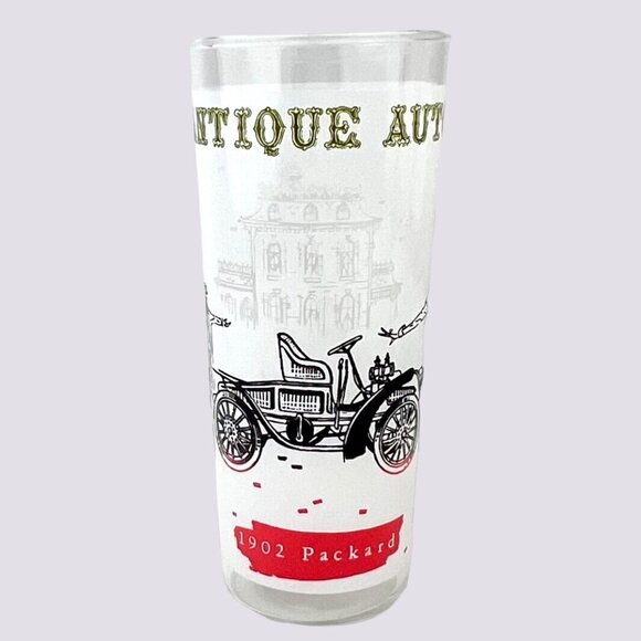 Vintage Antique Auto Themed Drinking Glasses by Anchor Hocking Set Of 5 EUC - Picture 9 of 11